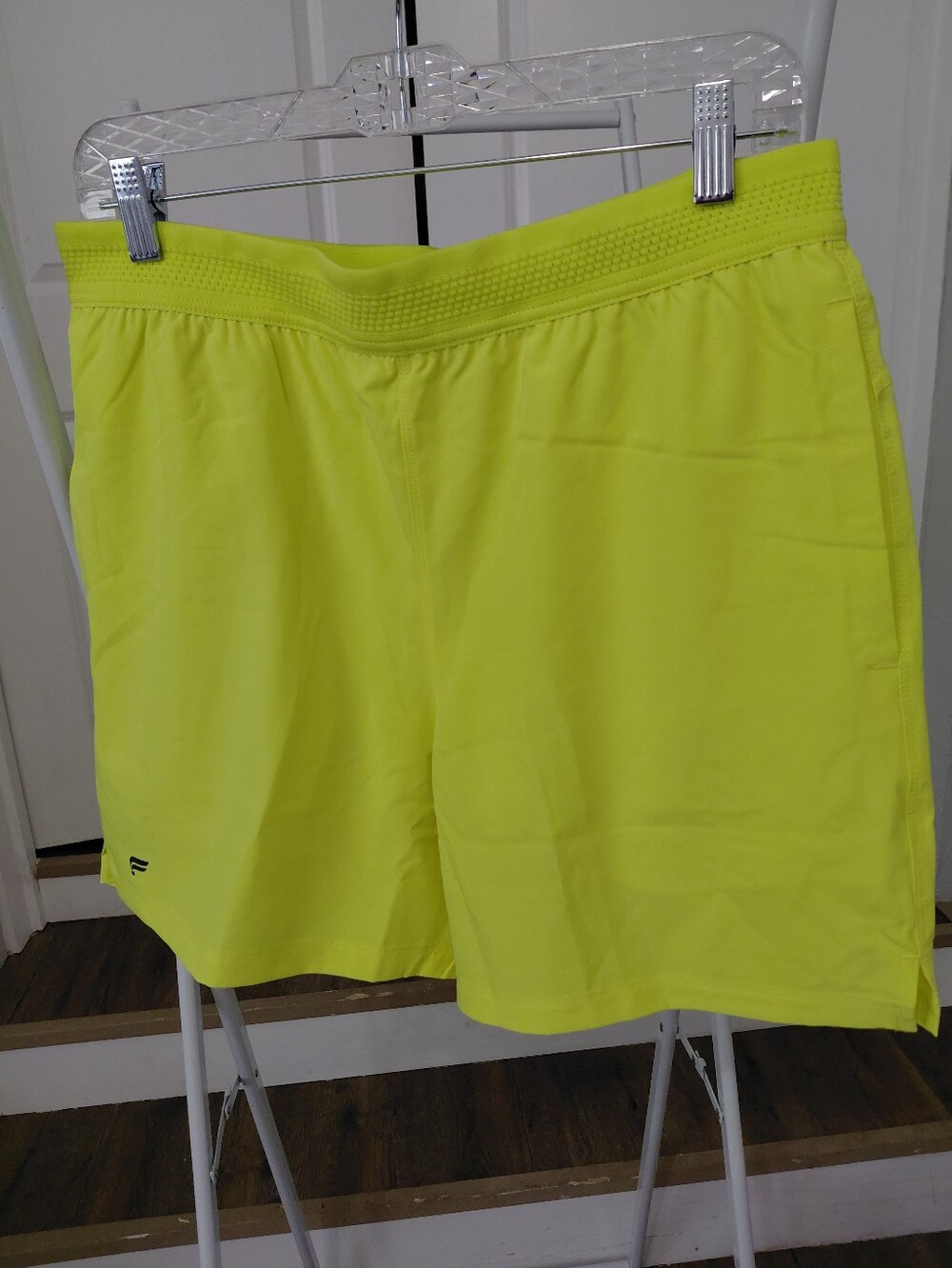 Fabletics Mens Yellow Lined Athletic Shorts       Size: Medium NWT